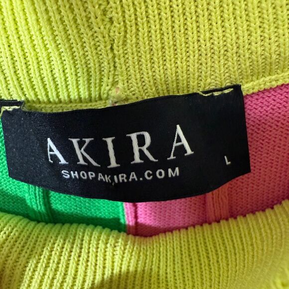 Akira Women’s All Eyes On Me Retro Colorblock Ribbed Knit Outfit Set Size Large - Picture 9 of 11